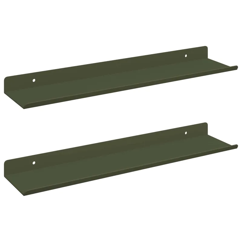 Plūduriuojanti lentyna 2 pcs Alyvuogių žalia 40 x 8,5 x 2,5 cm