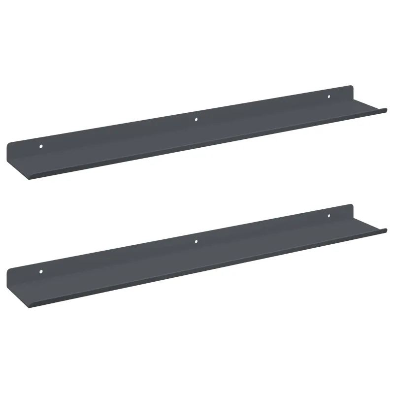 Plūduriuojanti lentyna 2 pcs Antracitas 60 x 8,5 x 2,5 cm