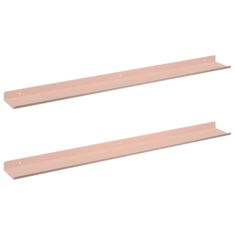 Plūduriuojanti lentyna Sieninis 2 pcs Rožinė 80 x 9 x 2,5 cm