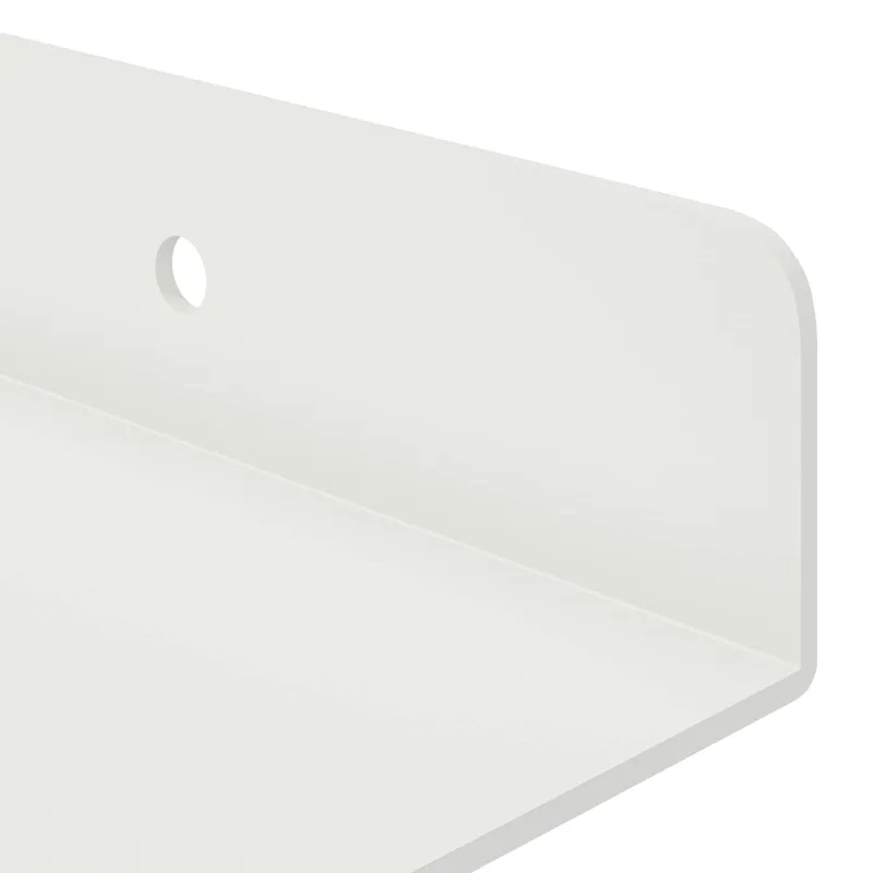 Plūduriuojanti lentyna 4 pcs Baltas 80 x 9 x 2,5 cm Plienas