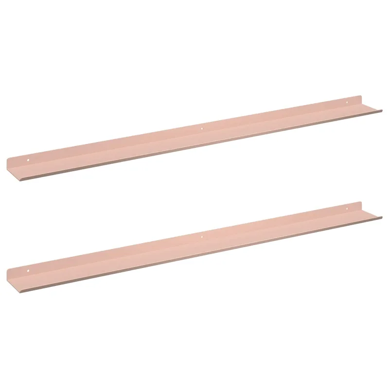 Plūduriuojanti lentyna 2 pcs Rožinė 100 x 9 x 2,5 cm Plienas
