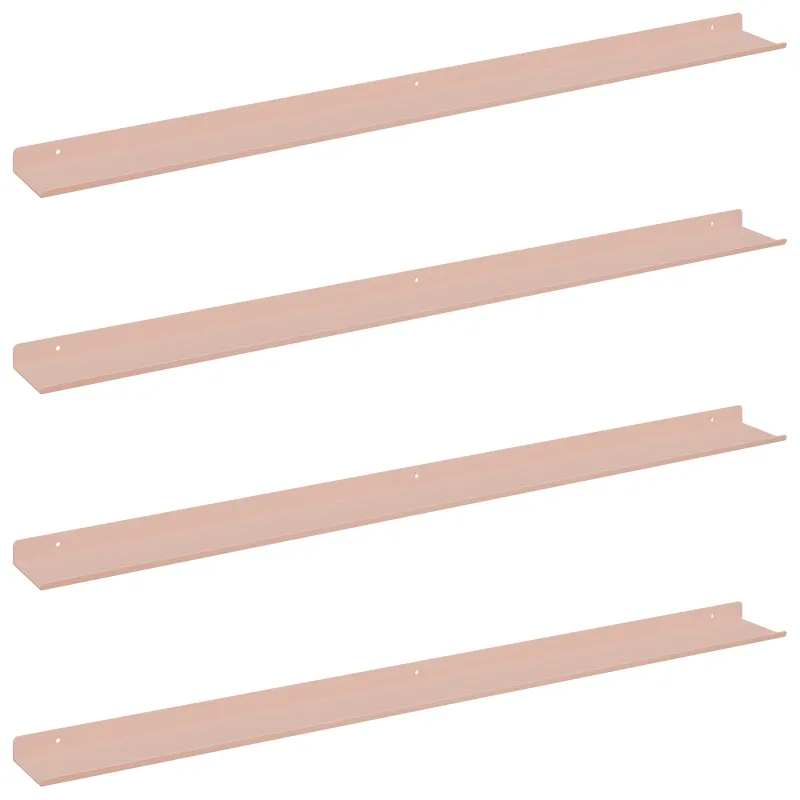 Plūduriuojanti lentyna 4 pcs Rožinė 100 x 9 x 2,5 cm Plienas