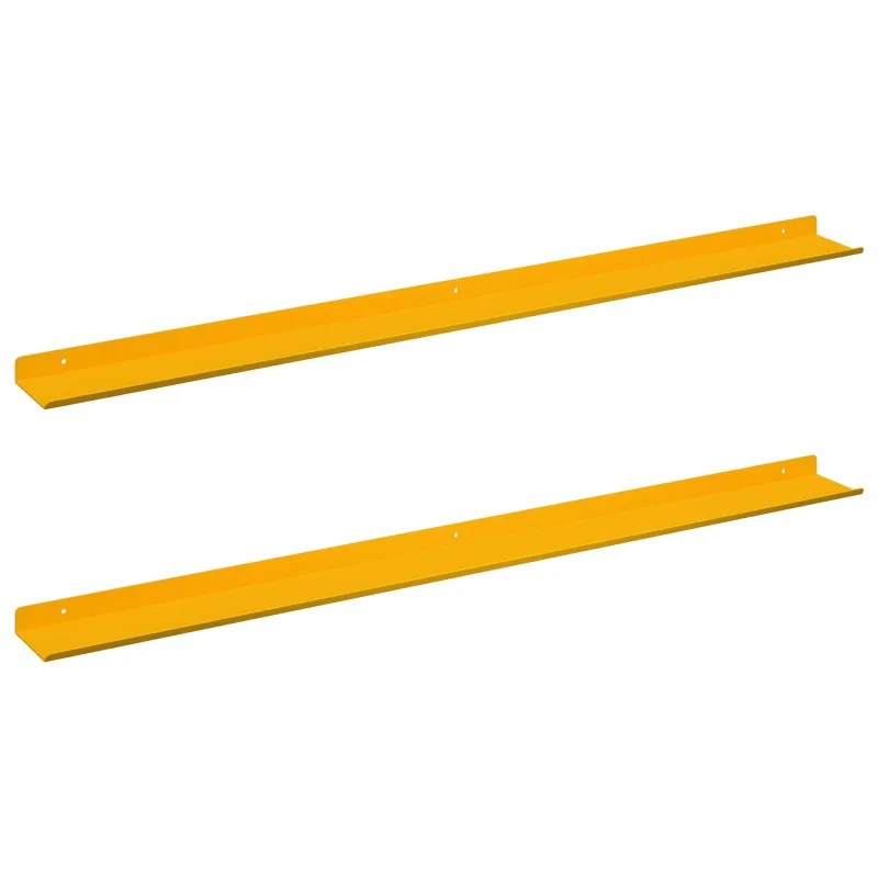 Plūduriuojanti lentyna 2 pcs Garučių geltona 100 x 9 x 2,5 cm