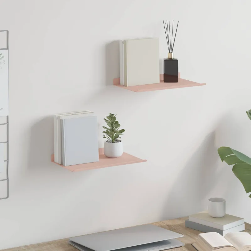 Plūduriuojanti lentyna 2 pcs Rožinė 30 x 18 x 2,5 cm Plienas