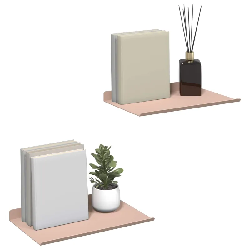 Plūduriuojanti lentyna 2 pcs Rožinė 30 x 18 x 2,5 cm Plienas