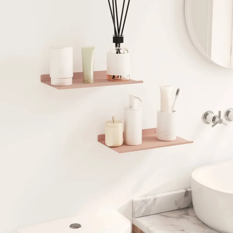Plūduriuojanti lentyna 2 pcs Rožinė 30 x 18 x 2,5 cm Plienas