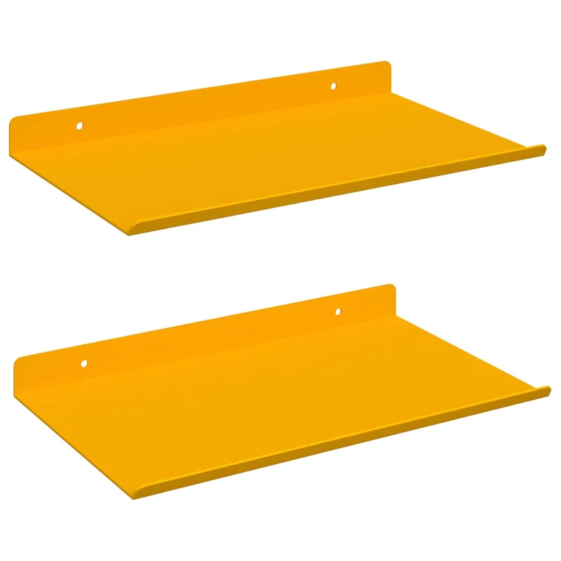 Plūduriuojanti lentyna 2 pcs Garučių geltona 30 x 18 x 2,5 cm