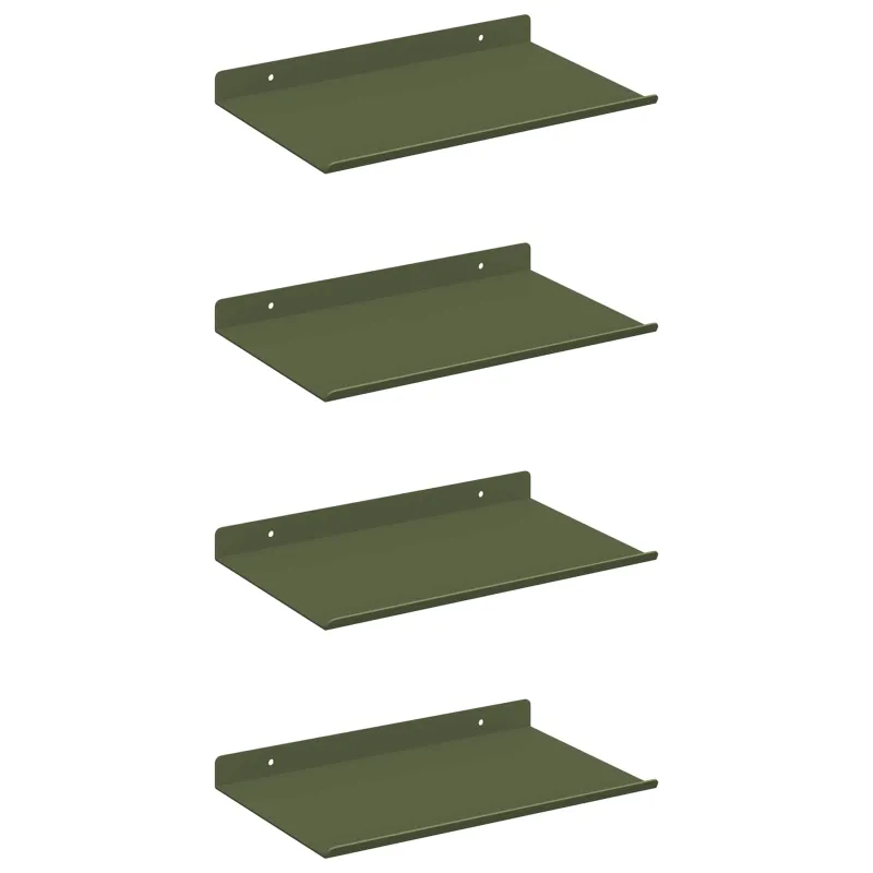 Plūduriuojanti lentyna 4 pcs Alyvuogių žalia 30 x 18 x 2,5 cm