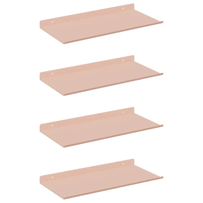 Plūduriuojanti lentyna 4 pcs Rožinė 40 x 18 x 2,5 cm Plienas