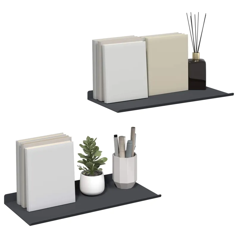 Plūduriuojanti lentyna 2 pcs Antracitas 40 x 18 x 2,5 cm