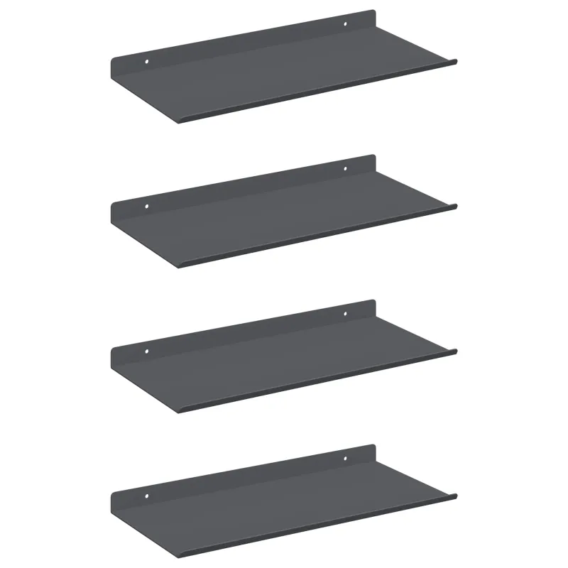 Plūduriuojanti lentyna 4 pcs Antracitas 40 x 18 x 2,5 cm