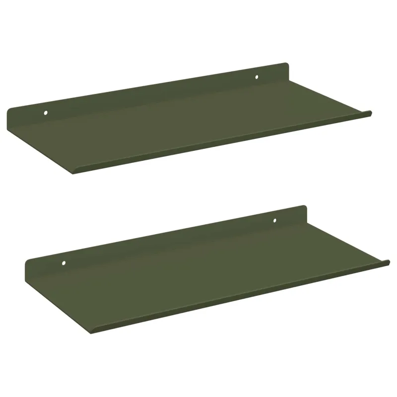 Plūduriuojanti lentyna 2 pcs Alyvuogių žalia 40 x 18 x 2,5 cm