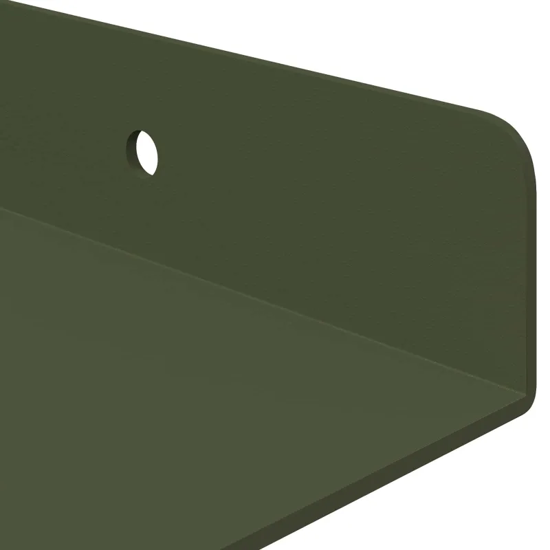 Plūduriuojanti lentyna 2 pcs Alyvuogių žalia 40 x 18 x 2,5 cm