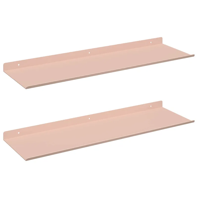 Plūduriuojanti lentyna 2 pcs Rožinė 60 x 18 x 2,5 cm Plienas