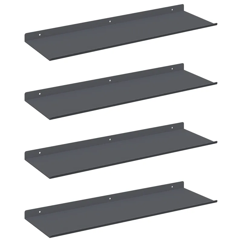 Plūduriuojanti lentyna 4 pcs Antracitas 60 x 18 x 2,5 cm