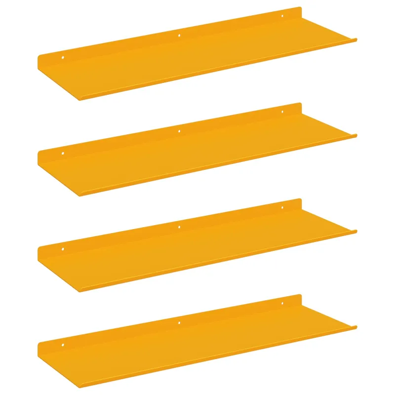 Plūduriuojanti lentyna 4 pcs Garučių geltona 60 x 18 x 2,5 cm