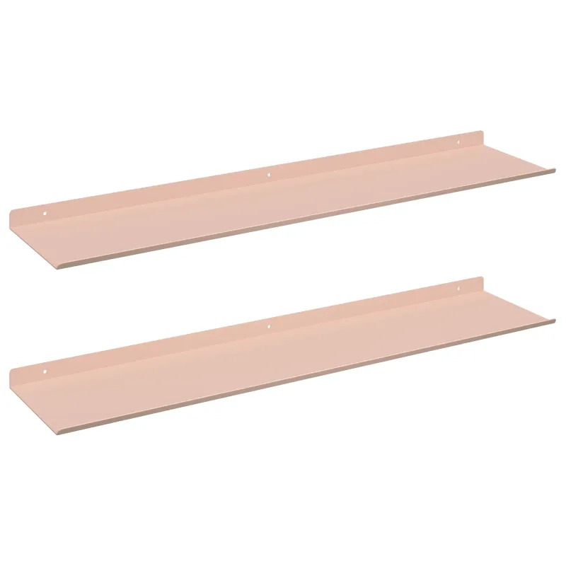 Plūduriuojanti lentyna 2 pcs Rožinė 80 x 18 x 2,5 cm Plienas