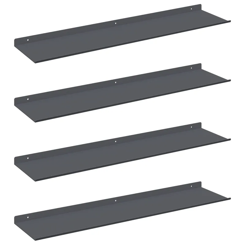 Plūduriuojanti lentyna 4 pcs Antracitas 80 x 18 x 2,5 cm
