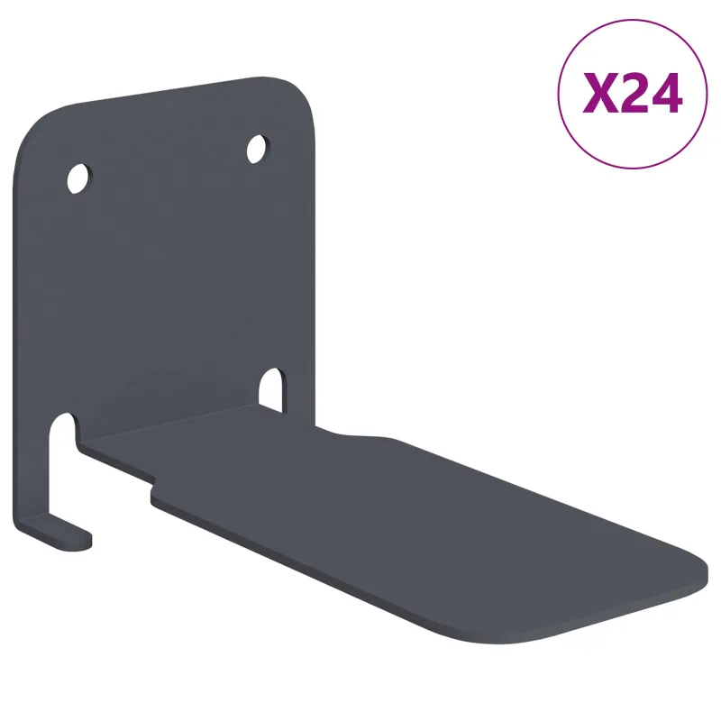 Plūduriuojanti lentyna 24 pcs Antracitas 6 x 10,8 x 6,6 cm