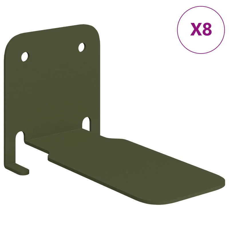Plūduriuojanti lentyna 8 pcs Alyvuogių žalia 6 x 10,8 x 6,6 cm