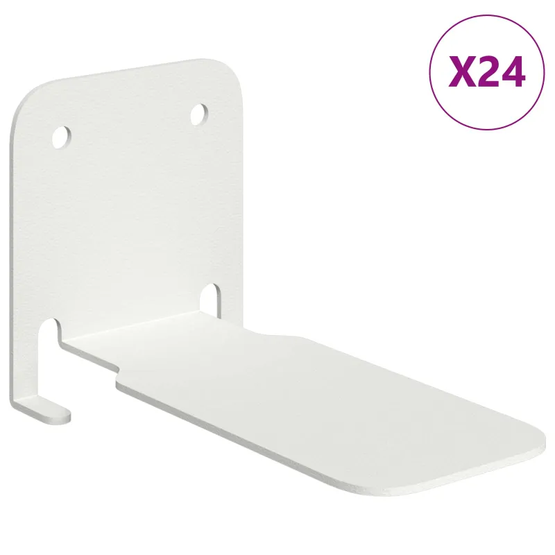 Plūduriuojanti lentyna 24 pcs Baltas 6 x 10,8 x 6,6 cm
