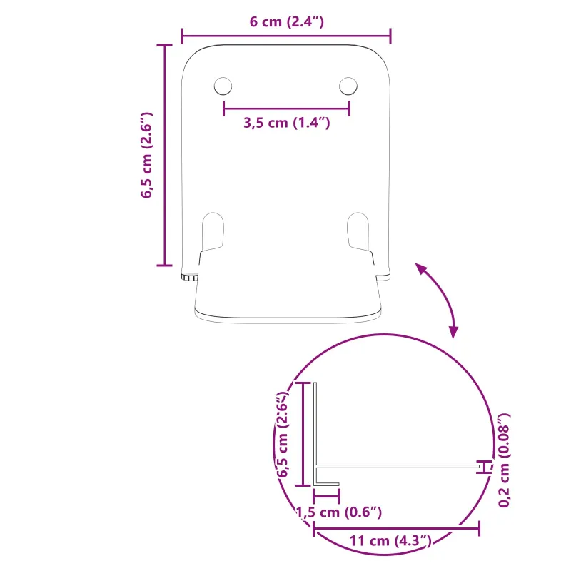 Plūduriuojanti lentyna 24 pcs Baltas 6 x 10,8 x 6,6 cm