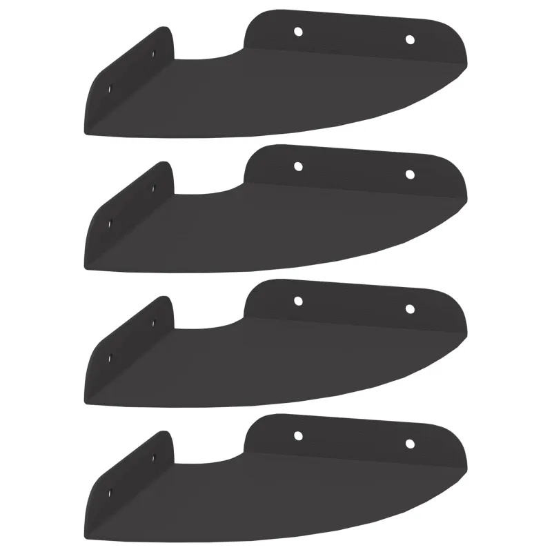 Plūduriuojanti lentyna su lentyna 4 pcs Juodas 15 x 15 x 2 cm