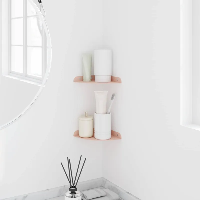 Plūduriuojanti lentyna su lentyna 2 pcs Rožinė 15 x 15 x 2 cm
