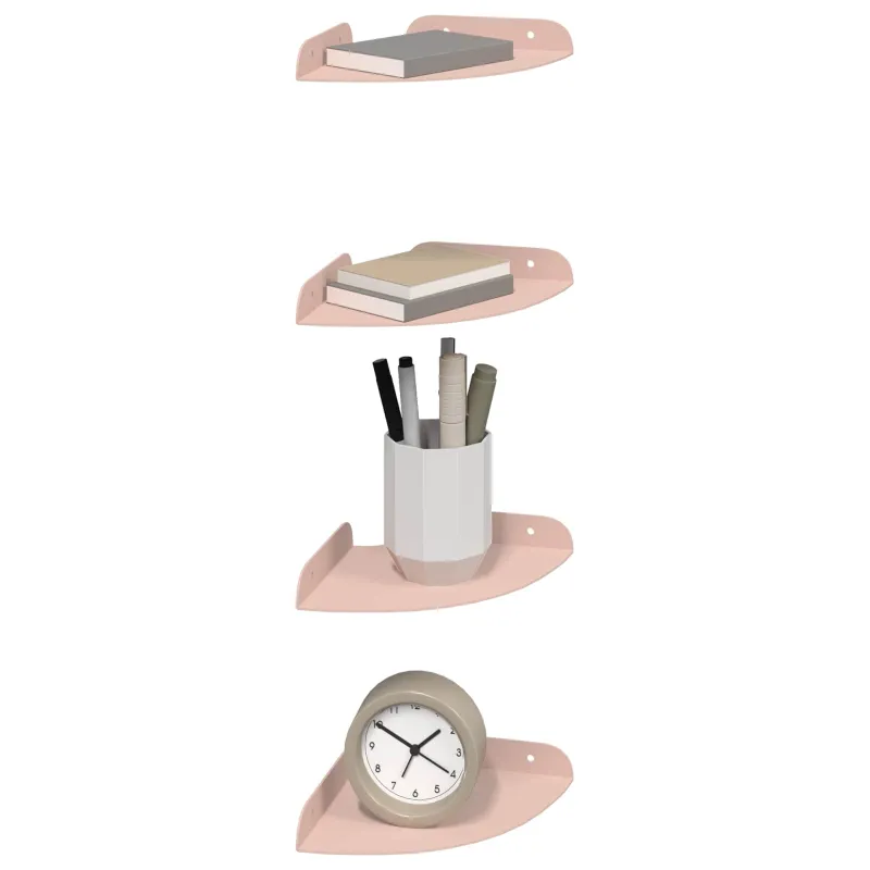 Plūduriuojanti lentyna su lentyna 4 pcs Rožinė 15 x 15 x 2 cm