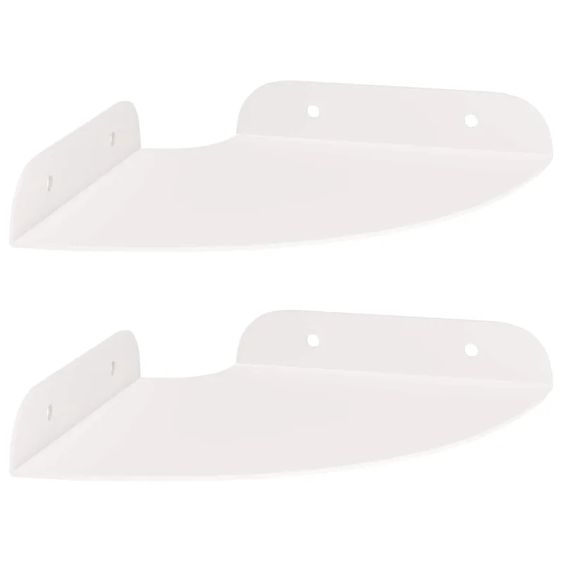 Plūduriuojanti lentyna su lentyna 2 pcs Baltas 15 x 15 x 2 cm