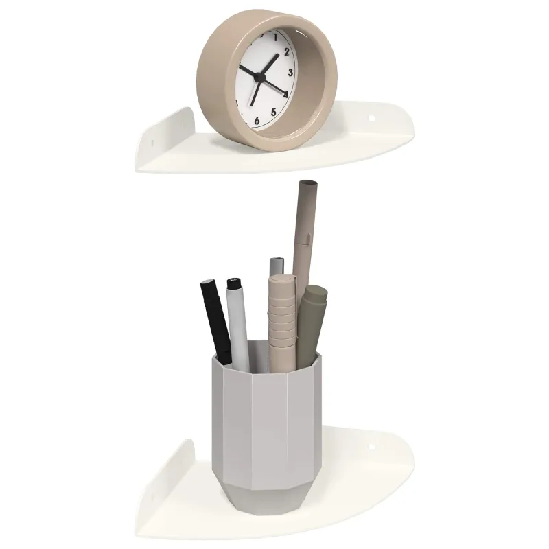 Plūduriuojanti lentyna su lentyna 2 pcs Baltas 15 x 15 x 2 cm