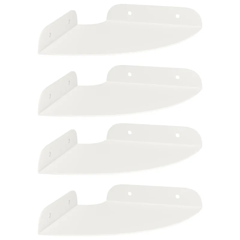Plūduriuojanti lentyna su lentyna 4 pcs Baltas 15 x 15 x 2 cm