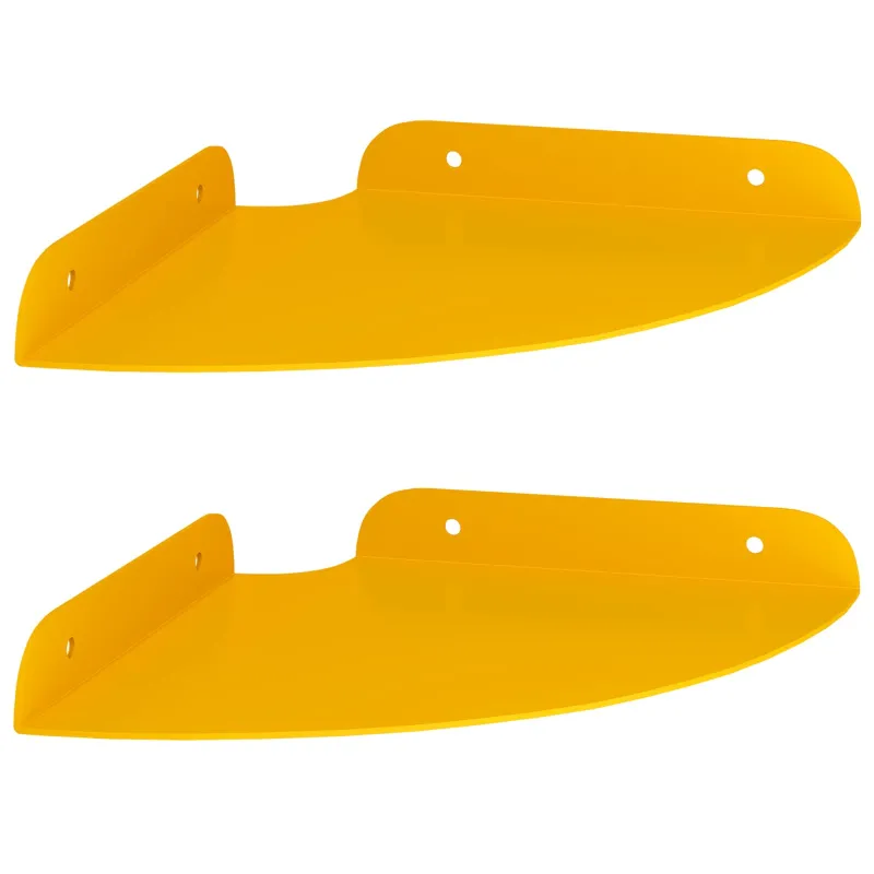 Plūduriuojanti lentyna 2 pcs Garučių geltona 18 x 18 x 2 cm