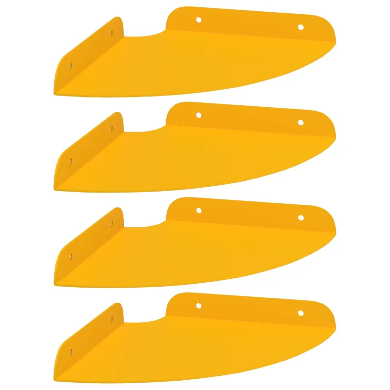 Plūduriuojanti lentyna 4 pcs Garučių geltona 18 x 18 x 2 cm