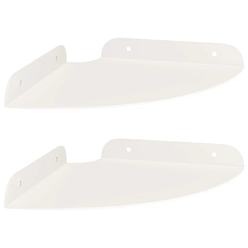 Plūduriuojanti lentyna su lentyna 2 pcs Baltas 18 x 18 x 2 cm
