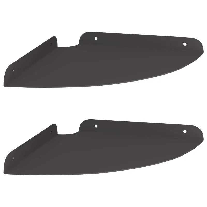 Kampinė Plūduriuojanti Lentyna 2 pcs Juodas 24 x 24 x 2 cm
