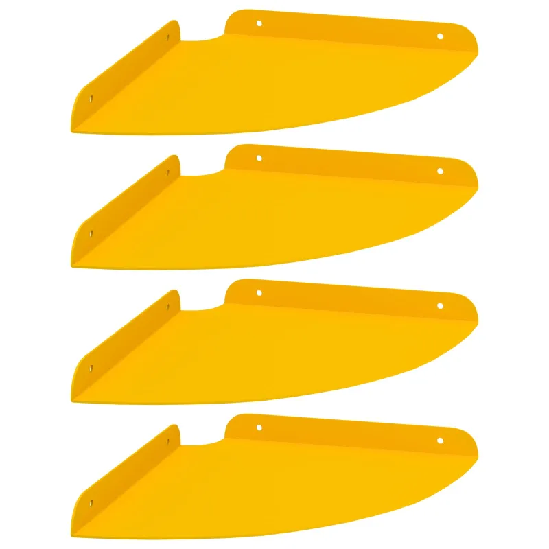 Plūduriuojanti lentyna 4 pcs Garučių geltona 24 x 24 x 2 cm