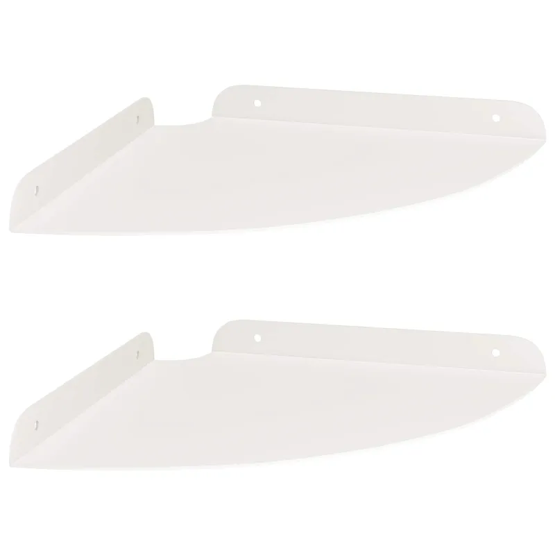 Plūduriuojanti lentyna su lentyna 2 pcs Baltas 24 x 24 x 2 cm