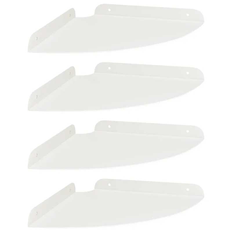 Plūduriuojanti lentyna su lentyna 4 pcs Baltas 24 x 24 x 2 cm