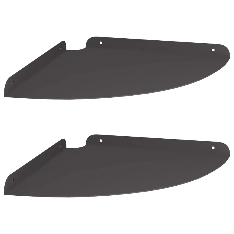 Kampinė Plūduriuojanti Lentyna 2 pcs Juodas 30 x 30 x 2 cm