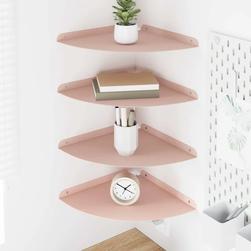 Plūduriuojanti lentyna su lentyna 4 pcs Rožinė 30 x 30 x 2 cm