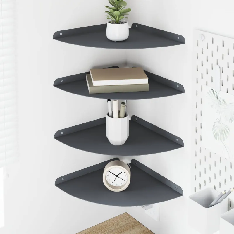 Plūduriuojanti lentyna 4 pcs Antracitas 30 x 30 x 2 cm