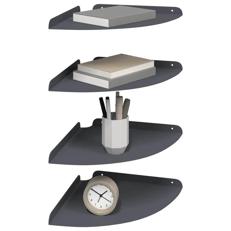 Plūduriuojanti lentyna 4 pcs Antracitas 30 x 30 x 2 cm