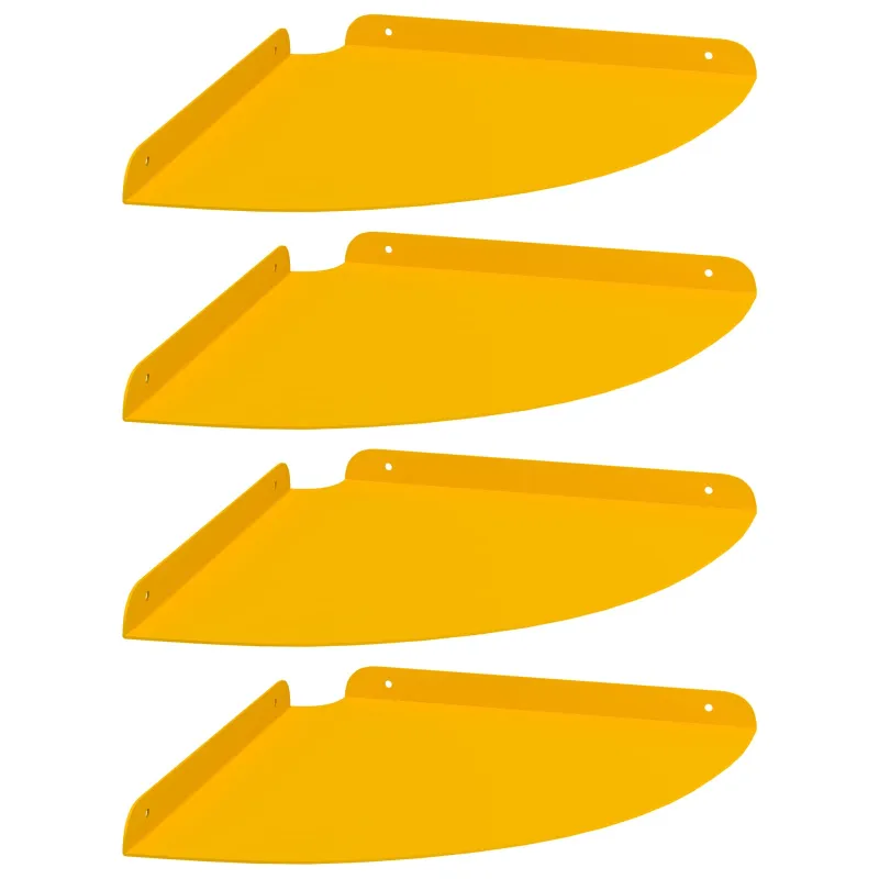 Plūduriuojanti lentyna 4 pcs Garučių geltona 30 x 30 x 2 cm