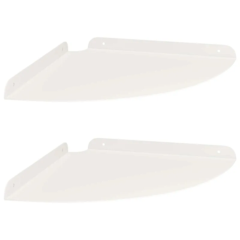Plūduriuojanti lentyna su lentyna 2 pcs Baltas 30 x 30 x 2 cm