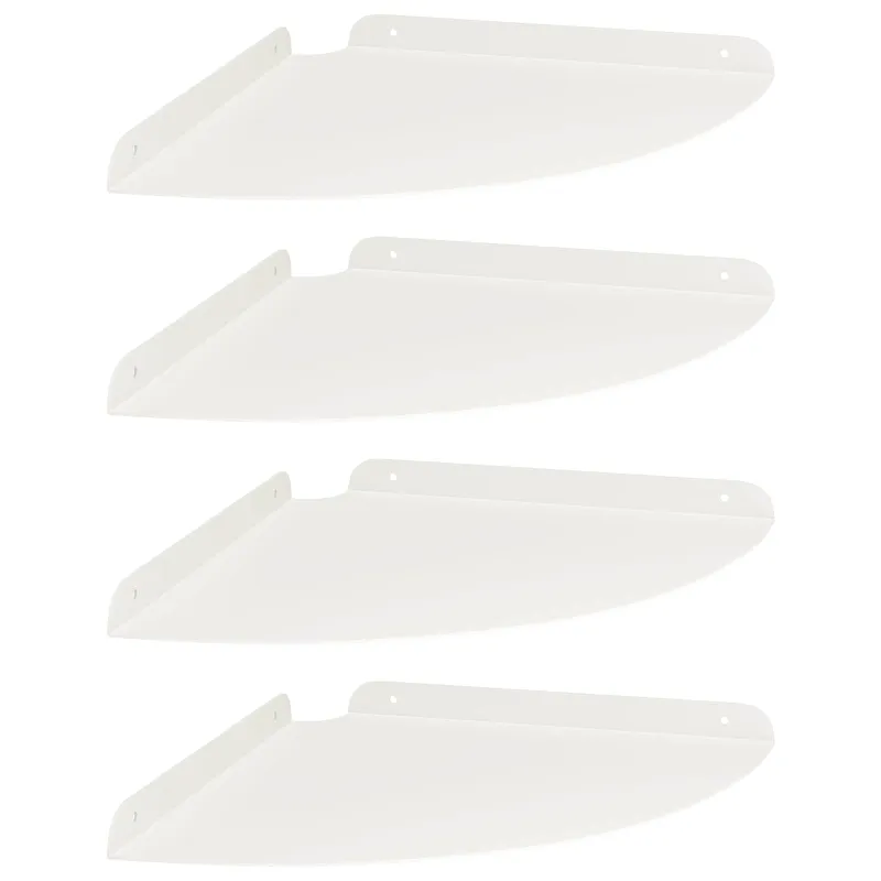 Plūduriuojanti lentyna su lentyna 4 pcs Baltas 30 x 30 x 2 cm