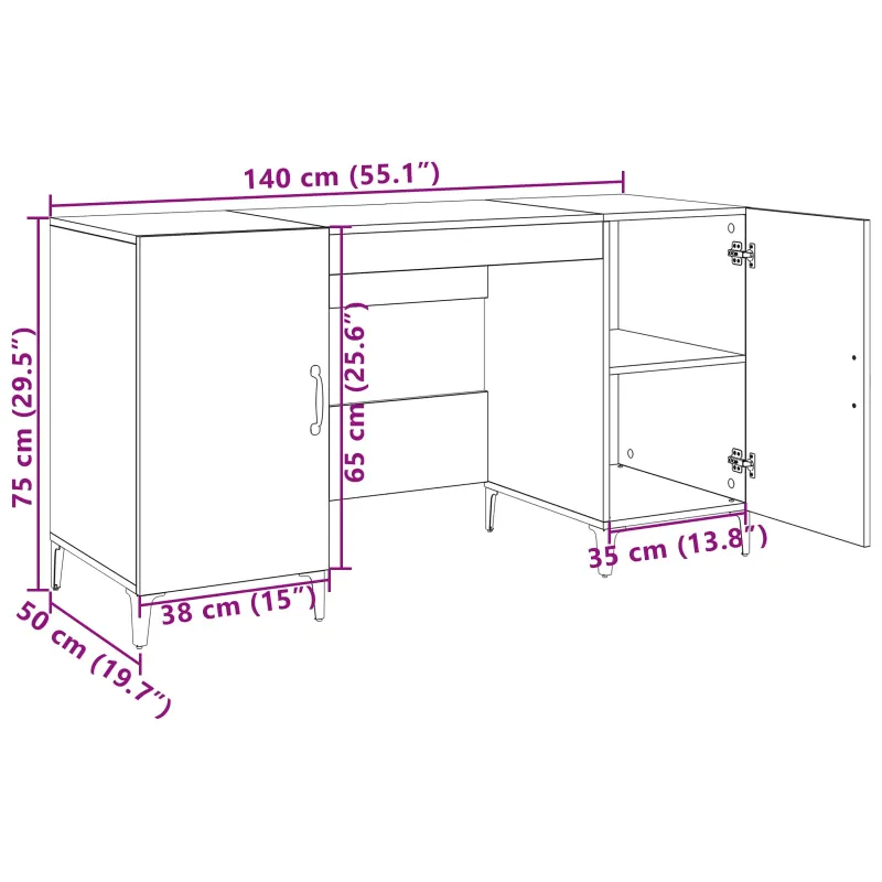 Stalas su durimis Senas medis 140 x 50 x 75 cm Apdirbta mediena