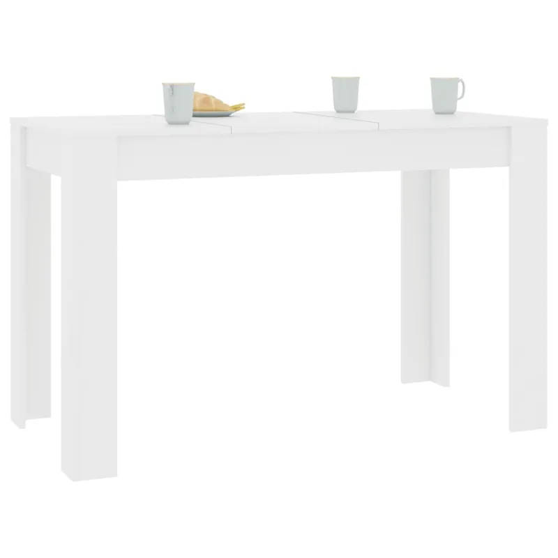 Valgomojo stalas, baltos spalvos, 120x60x76cm, apdirbta mediena