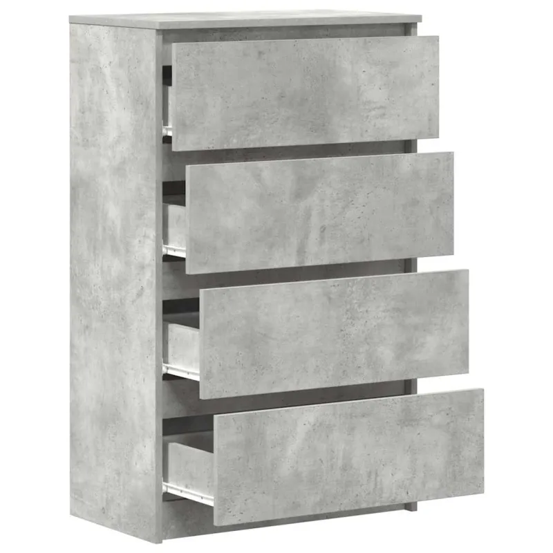Šoninė spintelė, betono pilkos spalvos, 60x35x98,5 cm, mediena