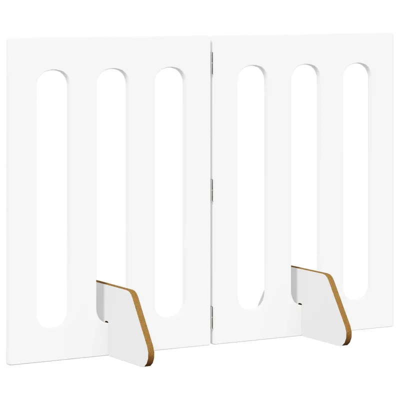 Sulankstomas šunų tvora 2 pcs Baltas 100,5 x 38 x 70 cm